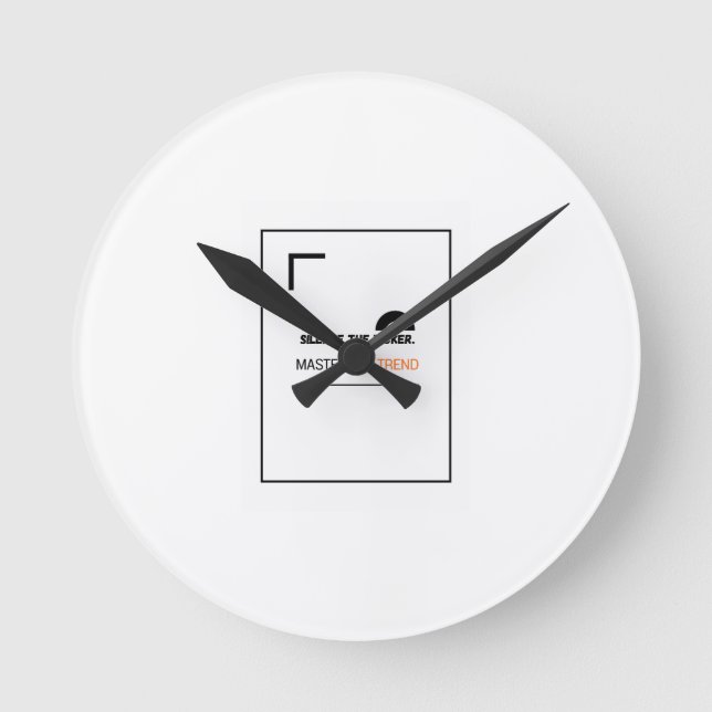 Reloj de pared redondo para inversor a largo plazo (Anverso)