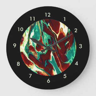 Reloj de pared redondo personalizado de mármol ver