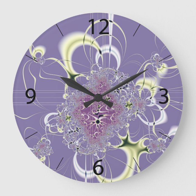 Reloj de pared redondo Purple Fantasy - Personaliz (Anverso)