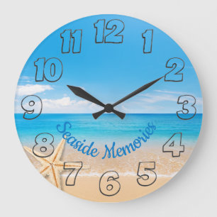 Reloj de pared redondo Recuerdos de la costa