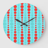 Reloj de pared redondo retro de los puntos del