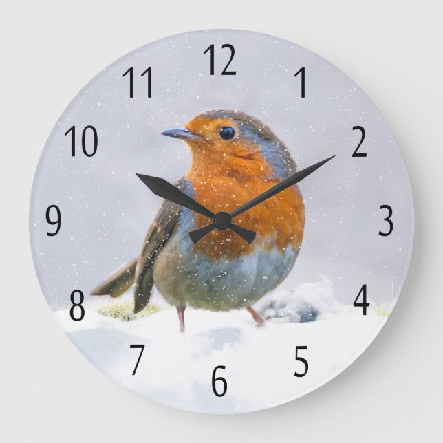 Reloj de pared redondo Robin (grande) (Anverso)