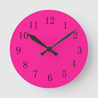 Reloj de pared redondo rosado profundo (medio)