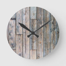 Reloj de pared redondo rústico de Barnwood