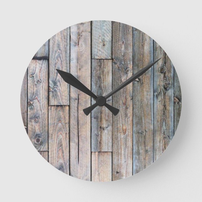 Reloj de pared redondo rústico de Barnwood (Anverso)