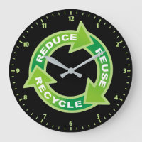 Reloj de pared Reducir Reutilizar Reciclar