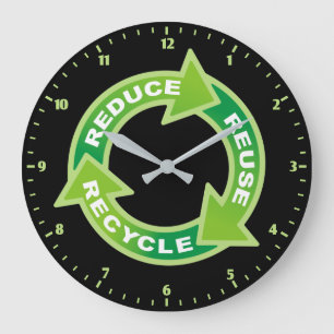 Reloj de pared Reducir Reutilizar Reciclar