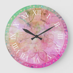 Reloj de pared - Reloj de pared rosa elegante