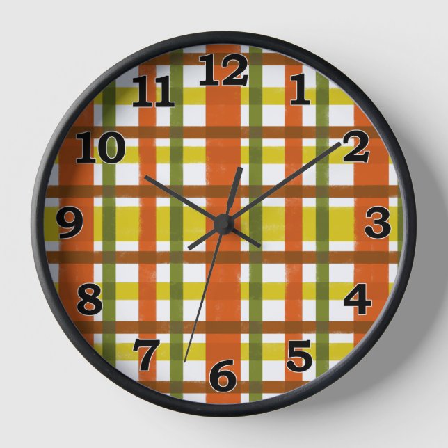 Reloj De Pared Retro 70 Naranja Amarillo (Anverso)
