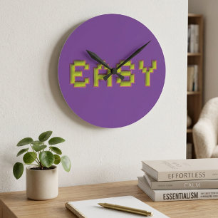 Reloj de Pared Retro 8-Bit EASY - Ciberp rosa y mo