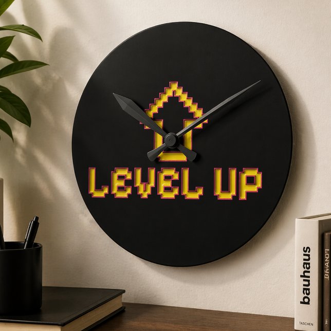 Reloj de Pared Retro 8-Bit EASY - Negro (Subido por el creador)