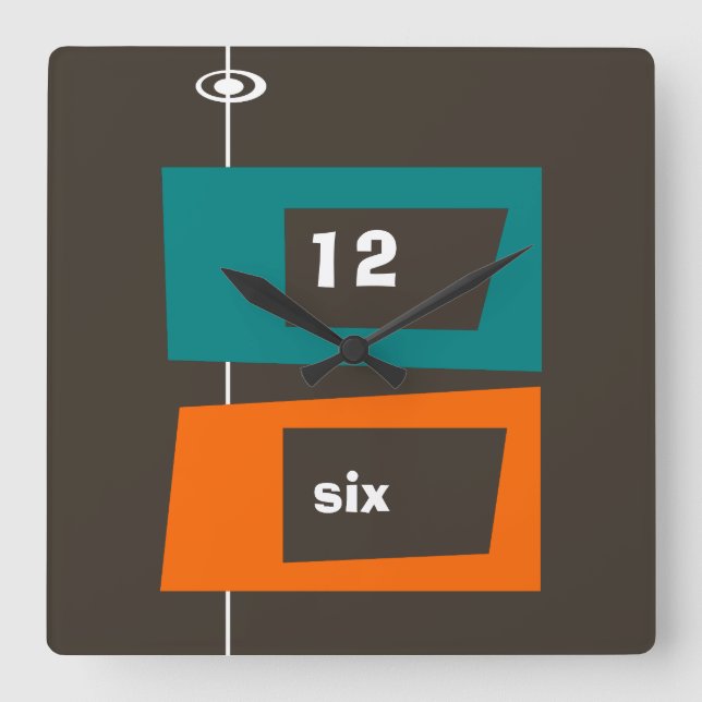 Reloj de pared retro - Color de fondo cambiable! (Anverso)