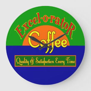 Reloj de pared retro de café de Excel-o-rator