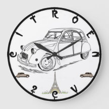 Reloj de pared retro de Citroen 2CV