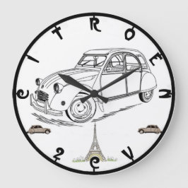 Reloj de pared retro de Citroen 2CV