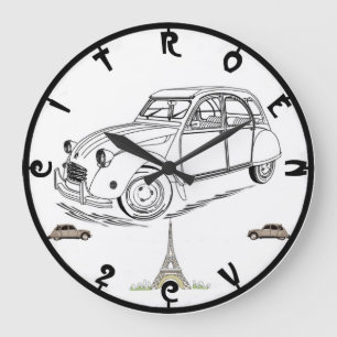 Reloj de pared retro de Citroen 2CV