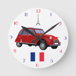 Reloj de pared retro de Citroen 2CV