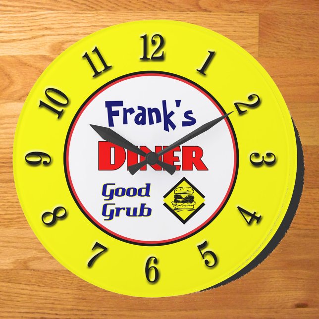 Reloj de pared retro de Diner Personalizado (Subido por el creador)