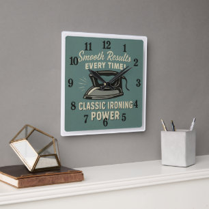 Reloj de pared retro de hierro vintage