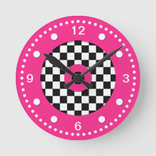 Reloj de pared retro de los controles y de las
