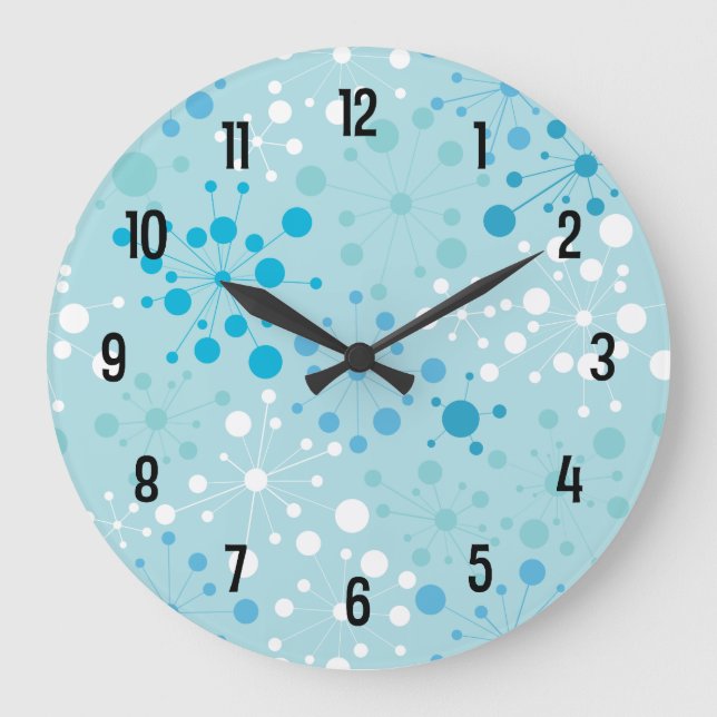 Reloj de pared retro de Starburst (Anverso)