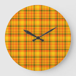 Reloj de pared retro del patrón de plástico amaril