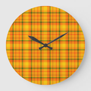 Reloj de pared retro del patrón de plástico amaril