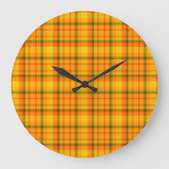 Reloj de pared retro del patrón de plástico amaril (Anverso)
