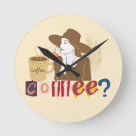 Reloj de pared retro para amantes del café
