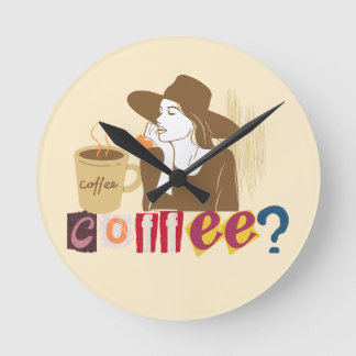 Reloj de pared retro para amantes del café
