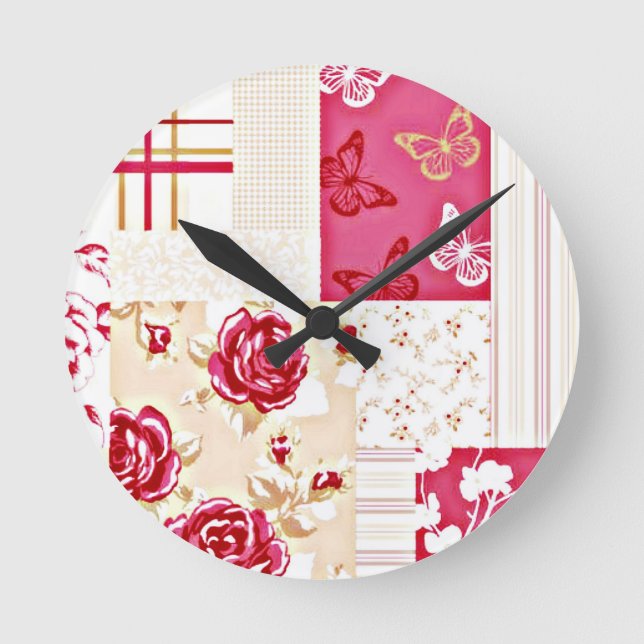 Reloj de pared roja de rubí dulce del país (Anverso)