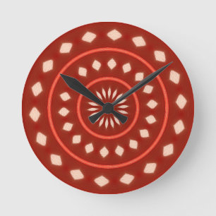 Reloj de pared rojo