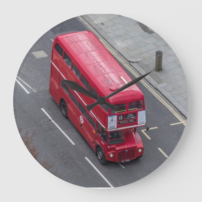 Reloj de pared rojo del autobús de Londres (Anverso)