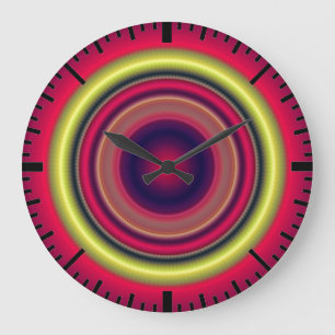 Reloj de pared rojo ejecutivo del oro