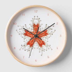 Reloj de pared rojo estelar