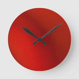 reloj de pared rojo moderno retro liso del satén