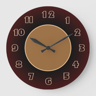 Reloj de pared rojo terciopelo profundo con centro