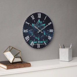 Reloj de pared romano espacial de geometría cósmic