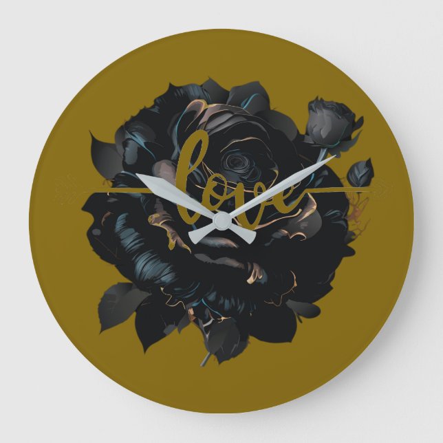 Reloj de pared Rosa de amor (Anverso)