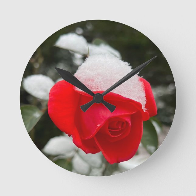 Reloj de pared Rosa de Invierno  (Anverso)