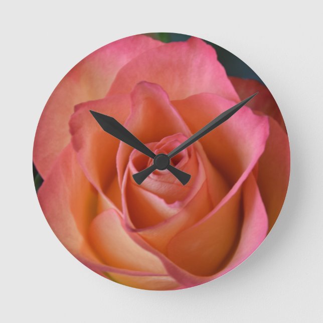 Reloj de pared rosa rosa rosa de la rosa de la ros (Anverso)