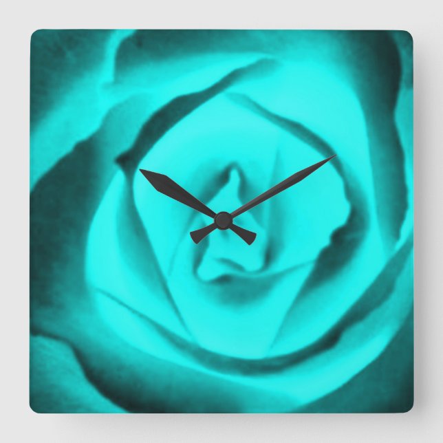 Reloj de pared Rosa verde azulado (Anverso)
