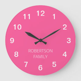 Reloj de pared rosado caliente Minimalista persona