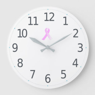 Reloj de pared rosado de la conciencia el   del