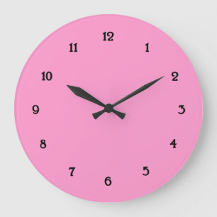 Reloj de pared rosado y negro Princesa