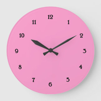 Reloj de pared rosado y negro Princesa