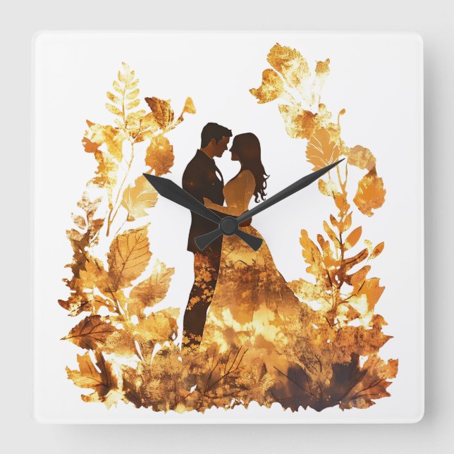 Reloj de pared ruso del Boda otoñal (Anverso)
