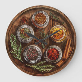 Reloj de pared rústico estilo casa de campo