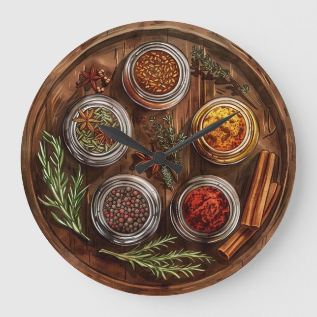 Reloj de pared rústico estilo casa de campo (Anverso)