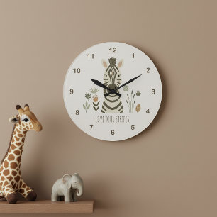 Reloj de pared Safari Portrait Cebra Marfil ID1264